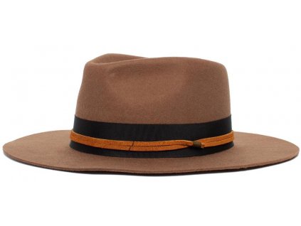 Hnědý klobouk plstěný s širokou krempou - americký klobouk Goorin Bros. - kolekce Midnight Sky