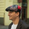 Gatsby červená bekovka od Fiebig - Vlna / 6-Panel Cap  Gatsby Patchwork Bakerboy
