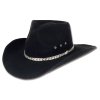 Westernový černý klobouk - Kansas
