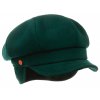 8-dílna zelená dámská bekovka od Mayser - Coco Newsboy Cap - ušní klapky