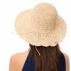 Dámský béžový letní klobouk Cloche - nemačkavý letní klobouk s větší tvarovatelnou krempou