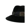 Zebra Claudette - černý dámský klobouk Borsalino