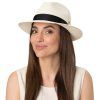 Luxusní  panamák s černou stuhou - klobouk Fedora - Mayser William