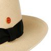 Luxusní  panamák s černou stuhou - klobouk Fedora - Mayser William