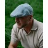 Letní lněná modrá bekovka - driver cap - od CTH Ericson - Edward