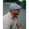 Letní lněná modrá bekovka - driver cap - od CTH Ericson - Edward
