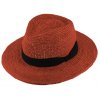 Fedora Raffia - slaměný skořicový klobouk - Bestseller