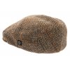 Zimní vlněná bekovka  - driver cap od CTH Ericson - Harris Tweed Camel