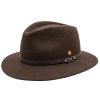 Cestovní nemačkavý voděodolný hnědý klobouk Mayser - Mathis Mayser
