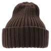 Hnědá unisex čepice CTH Ericson -  100 % vlna - Nelson Wool Knit