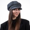 8-dílna bekovka od Mayser - Coco Tweed Newsboy Cap - modrý tvíd