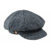8-dílna bekovka od Mayser - Coco Tweed Newsboy Cap - modrý tvíd