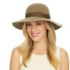 Dámský béžový kašmírový klobouk floppy s širokou krempou - limitovaná kolekce Fléchet