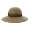 Dámský béžový kašmírový klobouk floppy s širokou krempou - limitovaná kolekce Fléchet
