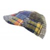 Pánská zimní bekovka - Fiebig since 1903 duck cap - Harris Tweed (patchwork)