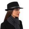 Cestovní nemačkavý voděodolný černý klobouk Mayser - Denver Traveller
