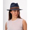 Letní crushable modrý fedora klobouk od Fiebig - Traveller Toyo