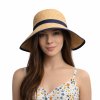 Dámský slaměný klobouk crochet s velkou tvarovatelnou krempou - Marone