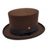 Luxusní hnědý cylindr Mayser - Top  Hat
