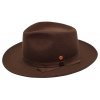 Luxusní hnědý klobouk Fedora - Mayser Ari Kastanie