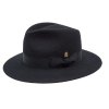 Luxusní černý klobouk Mayser s širší krempou - Pio