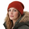 Pletená červená zimní čepice - Fiebig - Recycelt (100 % recyklovaný materiál)