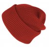 Pletená červená zimní čepice - Fiebig - Recycelt (100 % recyklovaný materiál)