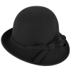 Dámský plstěný černý klobouček Cloche - Fiebig