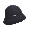 Bucket hat - zimní černý vlněný klobouček - Seeberger
