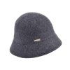Bucket hat - zimowy ciemnoszary wełniany kapelusz - Seeberger