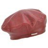Kožený bordó baret - Basque Leather