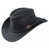 Australský klobouk kožený -  černý kožený klobouk SCIPPIS Irving