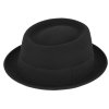 Plstěný klobouk porkpie Crushable - Fiebig  - černý klobouk 305017