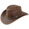 Australský klobouk kožený - hnědý kožený klobouk SCIPPIS Irving