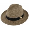 Letní hnědý fedora klobouk od Fiebig - Traveller Toyo