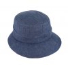 Letní dámský lněný modrý klobouček  - Fiebig 1903