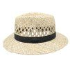 Slaměný klobouk s černou stuhou - Fedora