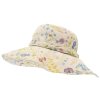 Letní kytičkovaný lněný klobouk s širší krempou - Cate Bucket Hat