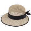 Slaměný klobouk - kšiltovka proti slunci - Fiebig - mořská tráva s černou stuhou