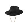 Letní slaměný fedora klobouk Ruslan Baginskiy - Chain Strap Straw Fedora Hat