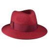 Dámský bordó nemačkavý fedora klobouk - Nane