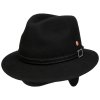 Cestovní nemačkavý voděodolný černý klobouk Mayser - Earflap Dale Traveller (s ušní klapkami)