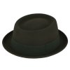 Plstěný klobouk porkpie - Fiebig  - olivový klobouk