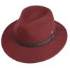 Cestovní nemačkavý voděodolný vínový klobouk Mayser - Gedeon Mayser