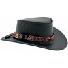 Černý kožený klobouk - Koori