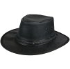 Australský černý klobouk kožený - SPRINGBROOK