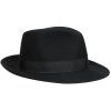 Luxusní černý klobouk Fedora - 50 grammi Borsalino