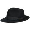 Luxusní černý klobouk Fedora - 50 grammi Borsalino