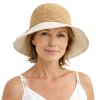 Letní dámský klobouk s bavlněnou krempou - Marone