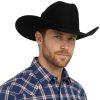 Trigger –  černý tradiční americký westernový klobouk 2x